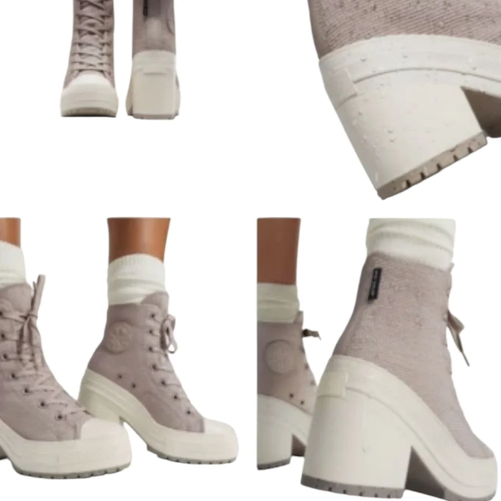 CONVERSE Chuck 70 De Luxe Heel Stone Gray Boots Shoes NEW‎ Men's Size 10.5
